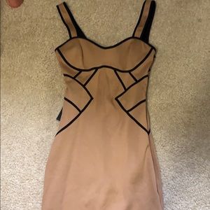 Bebe Stacy zig zag stick dress